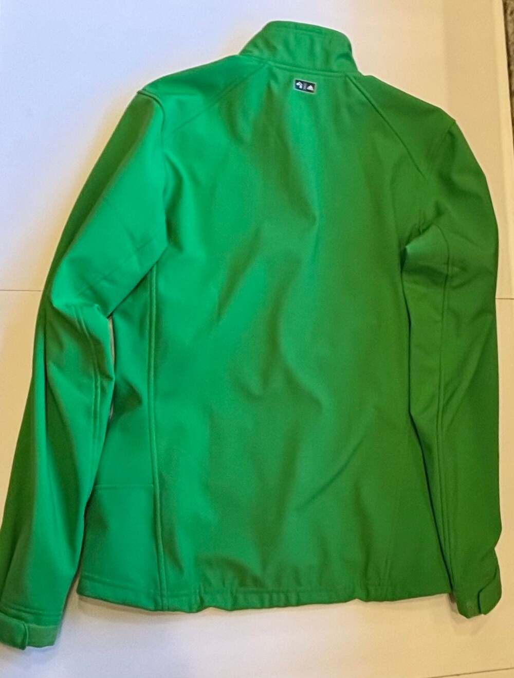 Adidas Green Full-Zip Softshell Performance Jacket Size Small - Picture 6 of 6